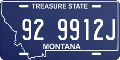 MT license plate 929912J