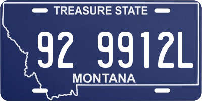MT license plate 929912L