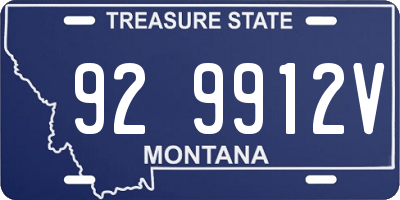 MT license plate 929912V