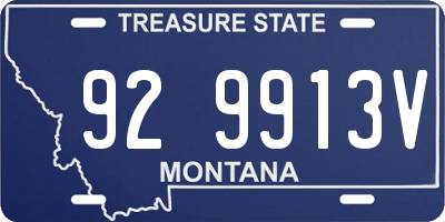MT license plate 929913V