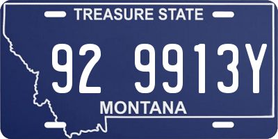 MT license plate 929913Y