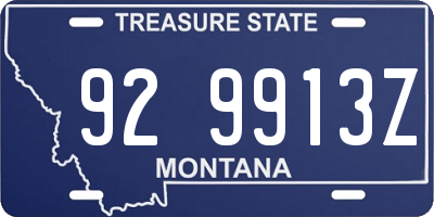 MT license plate 929913Z