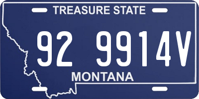 MT license plate 929914V