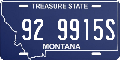MT license plate 929915S