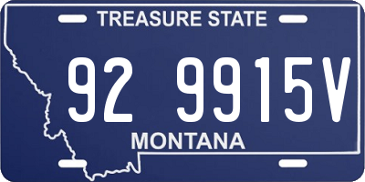 MT license plate 929915V