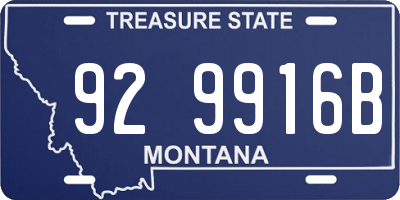 MT license plate 929916B