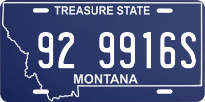 MT license plate 929916S