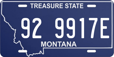 MT license plate 929917E