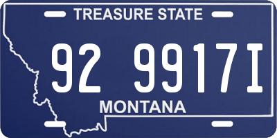 MT license plate 929917I