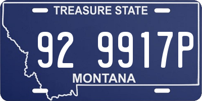 MT license plate 929917P