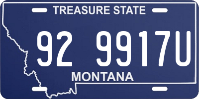 MT license plate 929917U
