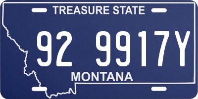 MT license plate 929917Y