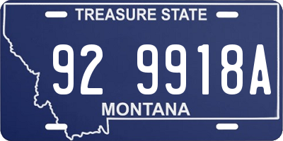 MT license plate 929918A
