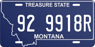 MT license plate 929918R
