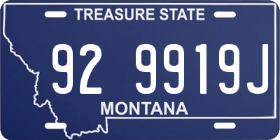 MT license plate 929919J