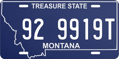 MT license plate 929919T