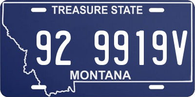 MT license plate 929919V