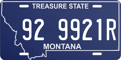 MT license plate 929921R