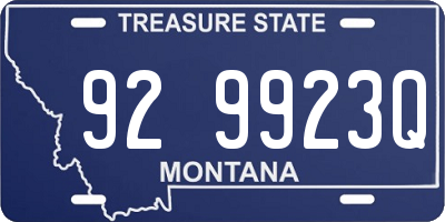 MT license plate 929923Q