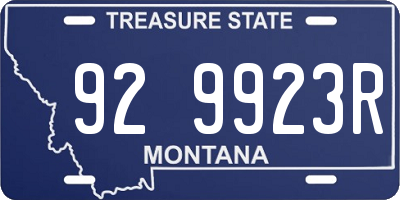 MT license plate 929923R
