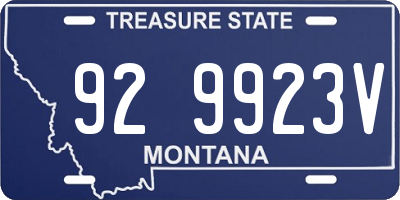 MT license plate 929923V