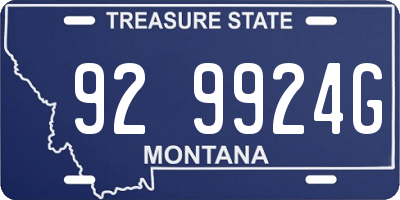 MT license plate 929924G