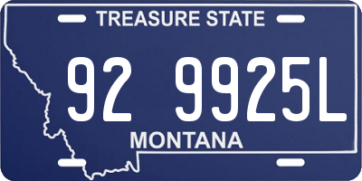 MT license plate 929925L