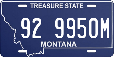 MT license plate 929950M