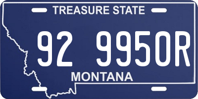 MT license plate 929950R