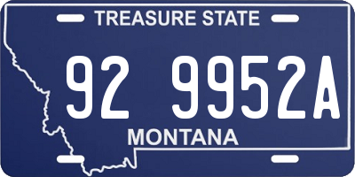MT license plate 929952A