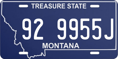 MT license plate 929955J