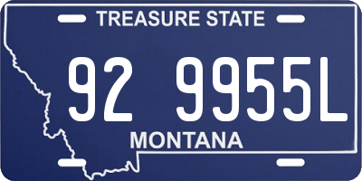 MT license plate 929955L