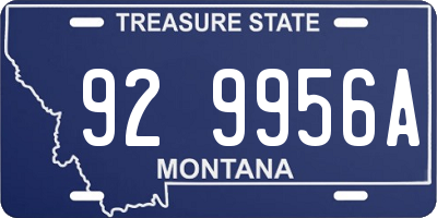 MT license plate 929956A