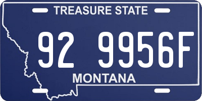 MT license plate 929956F