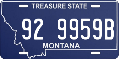 MT license plate 929959B