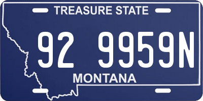 MT license plate 929959N