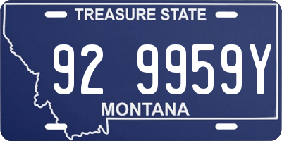 MT license plate 929959Y