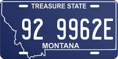 MT license plate 929962E