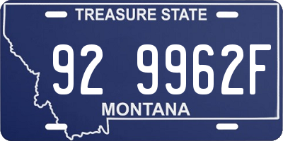 MT license plate 929962F