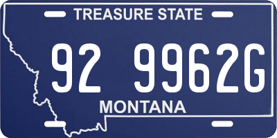 MT license plate 929962G