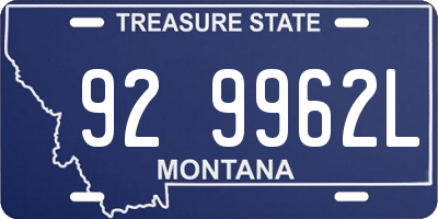 MT license plate 929962L