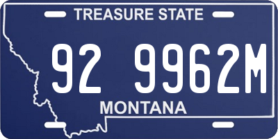 MT license plate 929962M