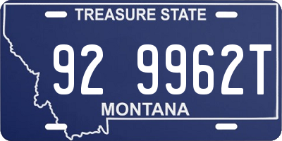 MT license plate 929962T