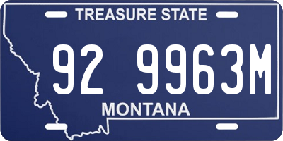 MT license plate 929963M