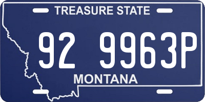 MT license plate 929963P