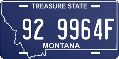 MT license plate 929964F