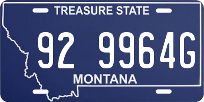 MT license plate 929964G