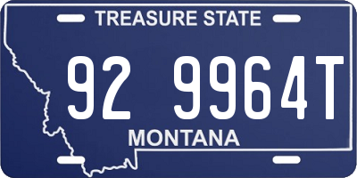 MT license plate 929964T