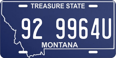MT license plate 929964U