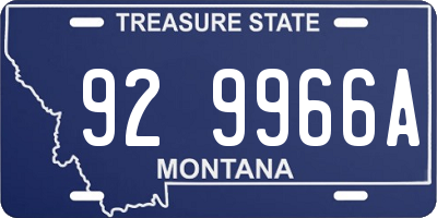 MT license plate 929966A